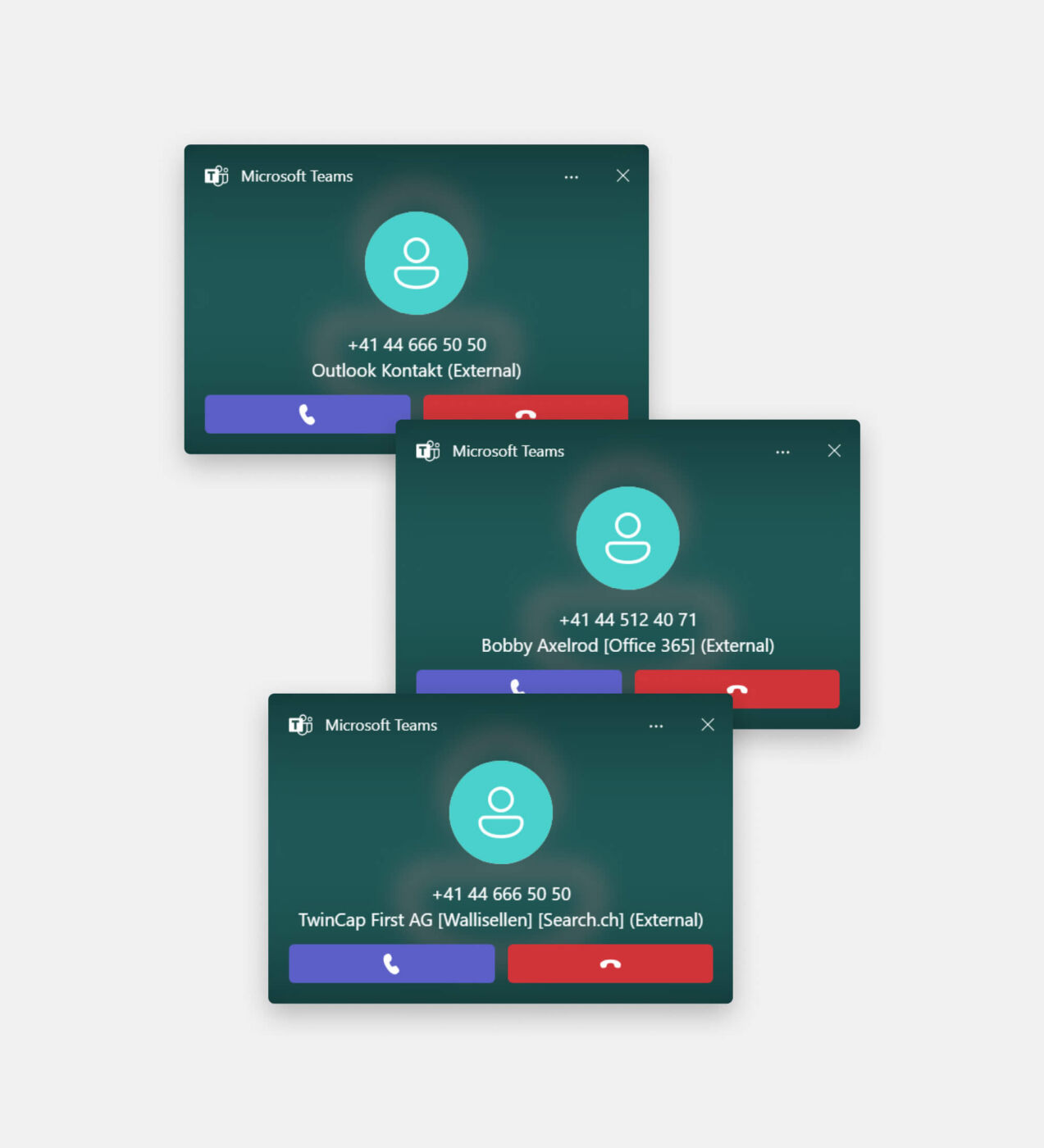 Easy Lookup - caller identification in Microsoft Teams Toast