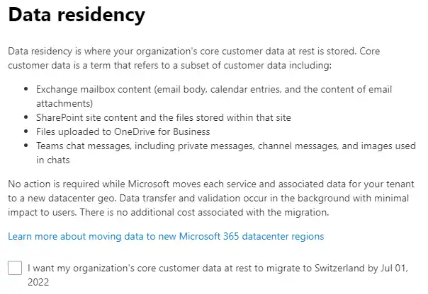Microsoft 365 Move-Programm