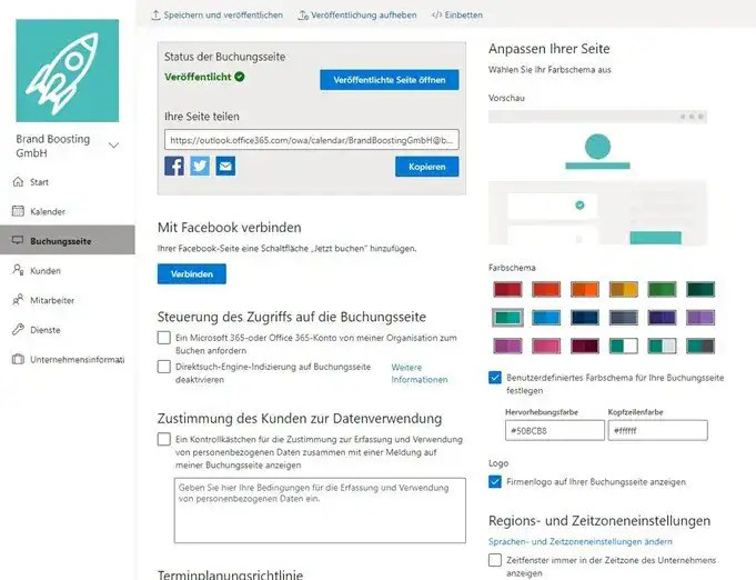 Microsoft Bookings Individualisierung