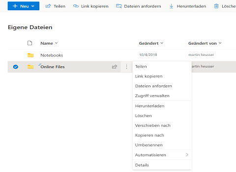Mit OneDrive Dateien anfordern