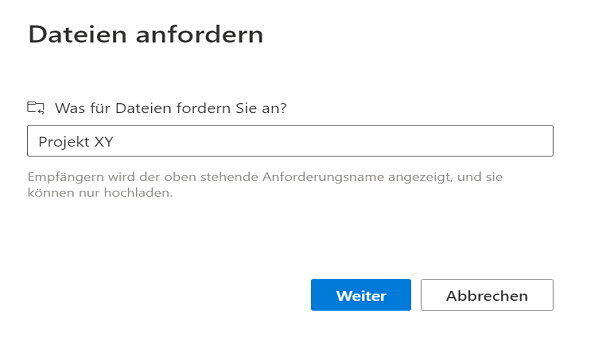 Mit OneDrive Dateien anfordern