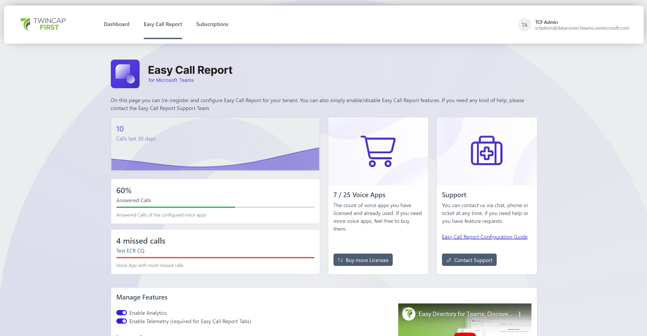 Easy Call Report 2.0