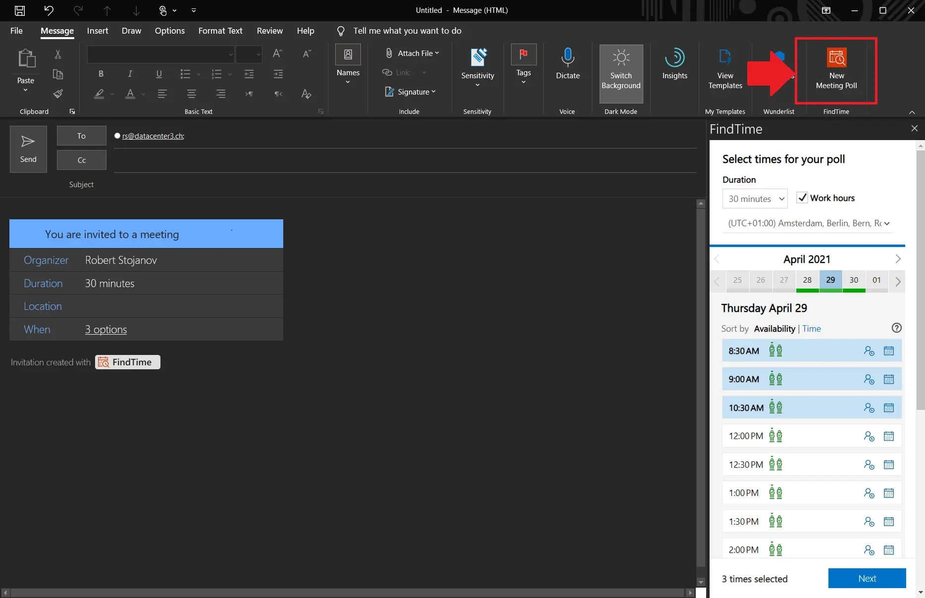 Findtime - Das Doodle für Outlook