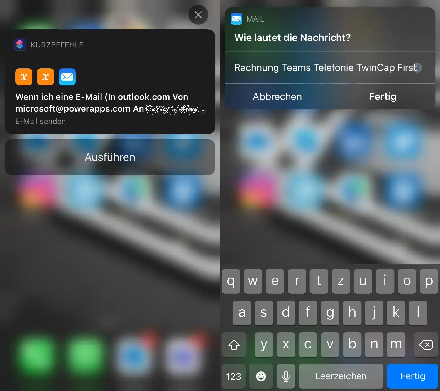 PowerAutomate: User-Input via Mobile Abfragen