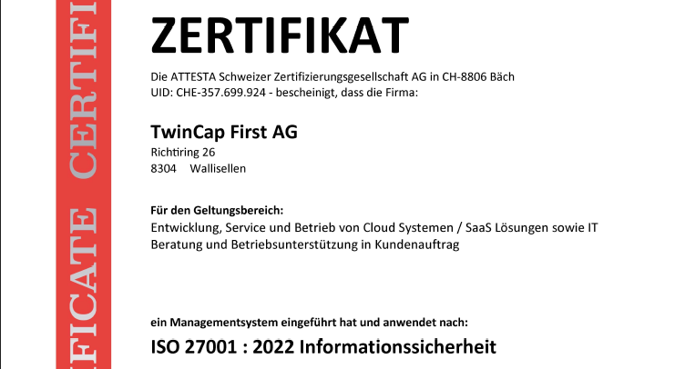 ISO 27001 Zertifizierung