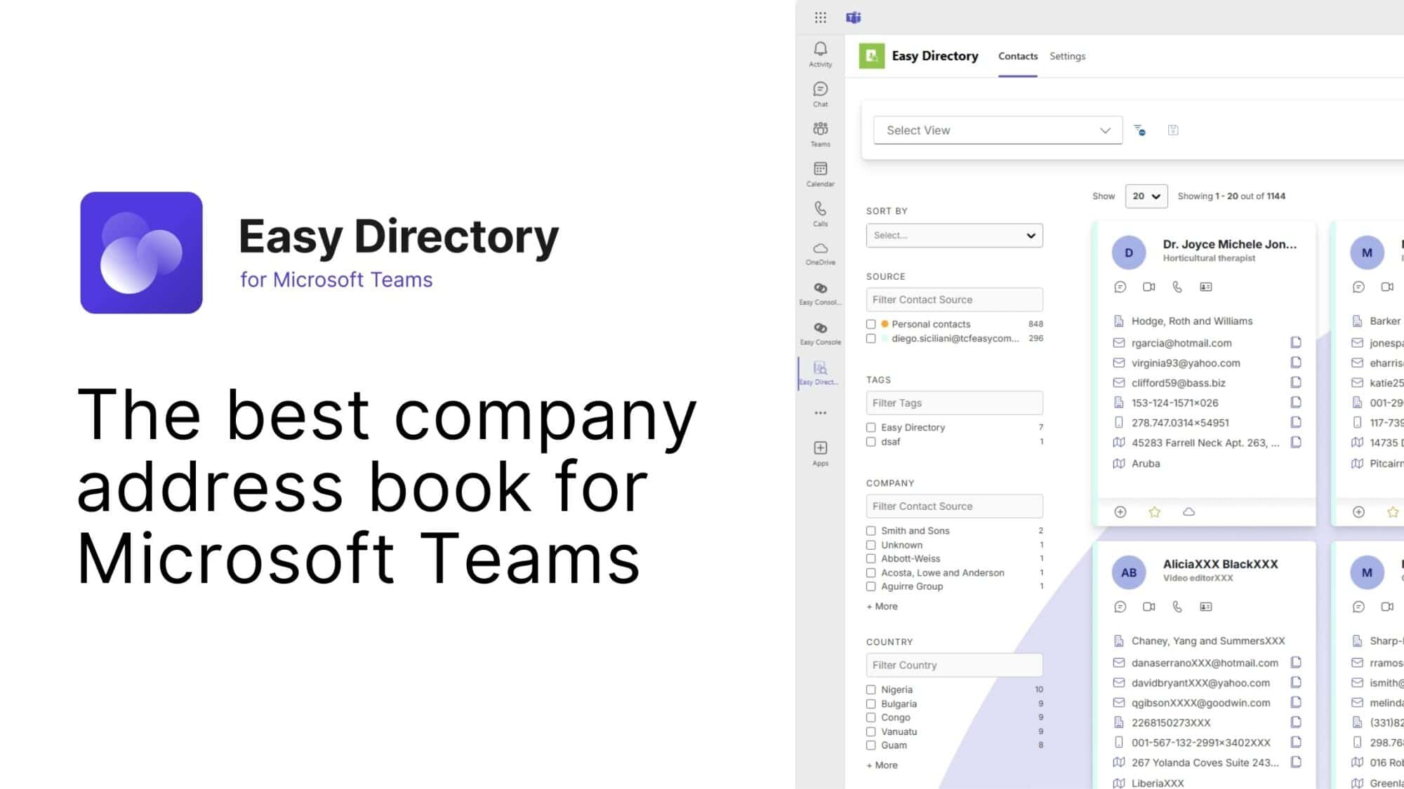 The best company address book for Microsoft Teams