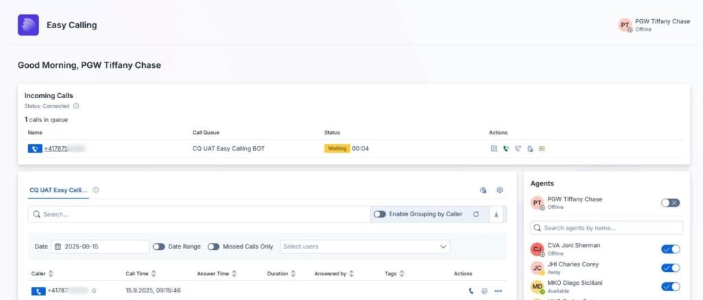 Direct call forwarding in the call queue (Microsoft Teams telephony)