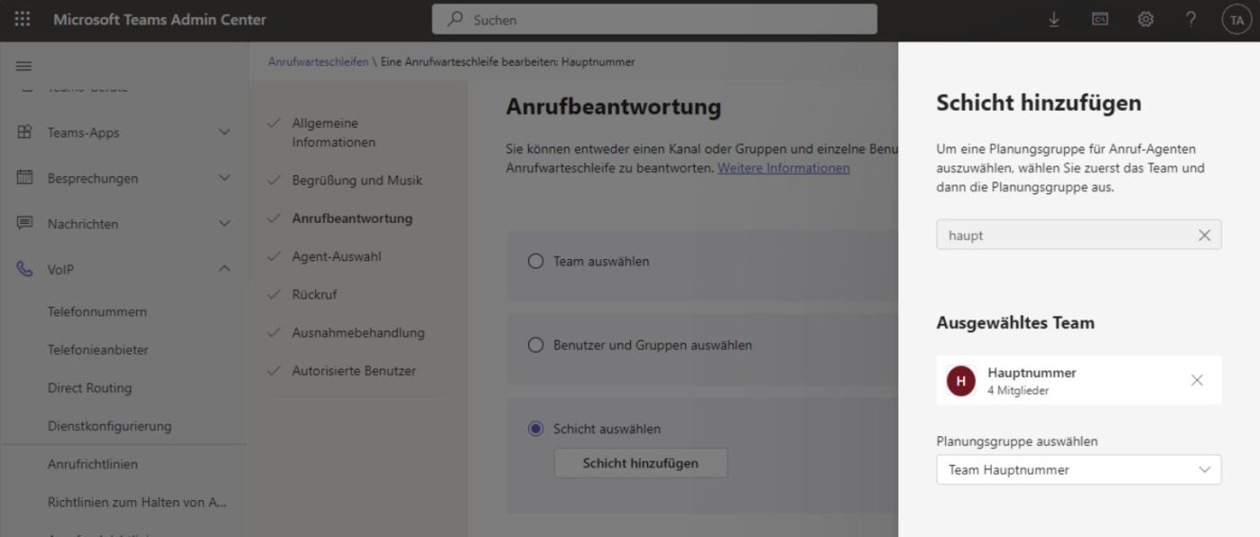 Microsoft Teams telephony: Shifts app for call queues