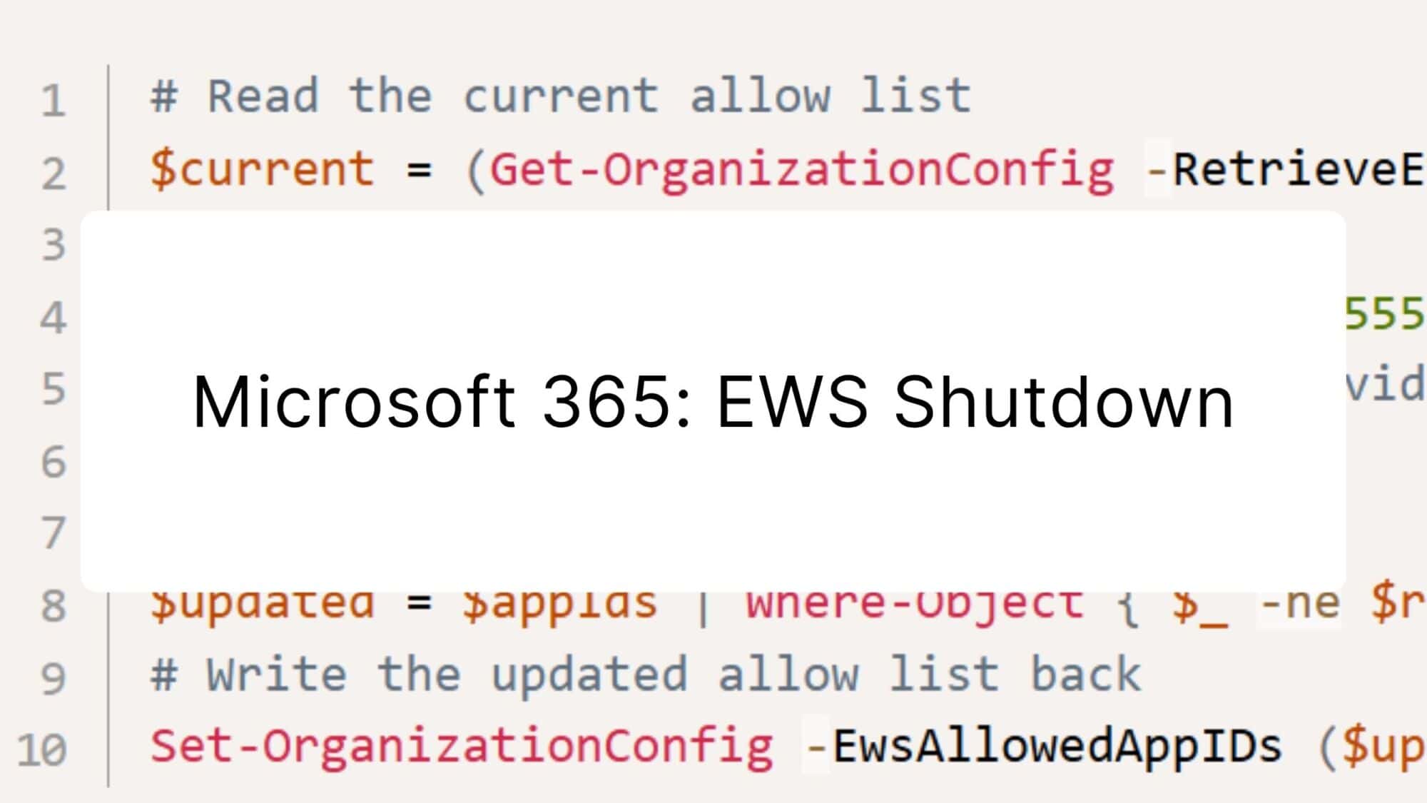 Microsoft 365: EWS Will Be Phased Out Starting in October 2026 – What Admins Need to Know Now