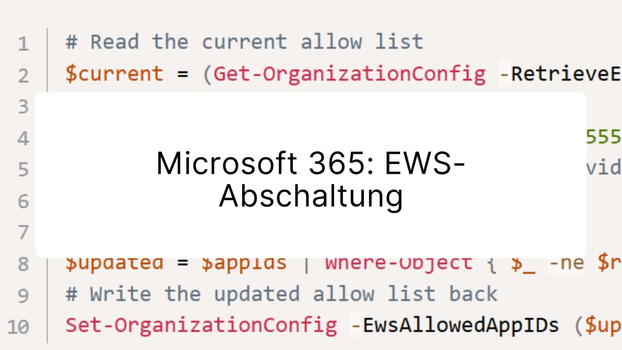 Microsoft 365: EWS-Abschaltung ab Oktober 2026 – Was Admins jetzt wissen müssen
